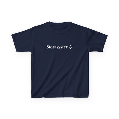 Storasyster t-shirt barn – Marinblå