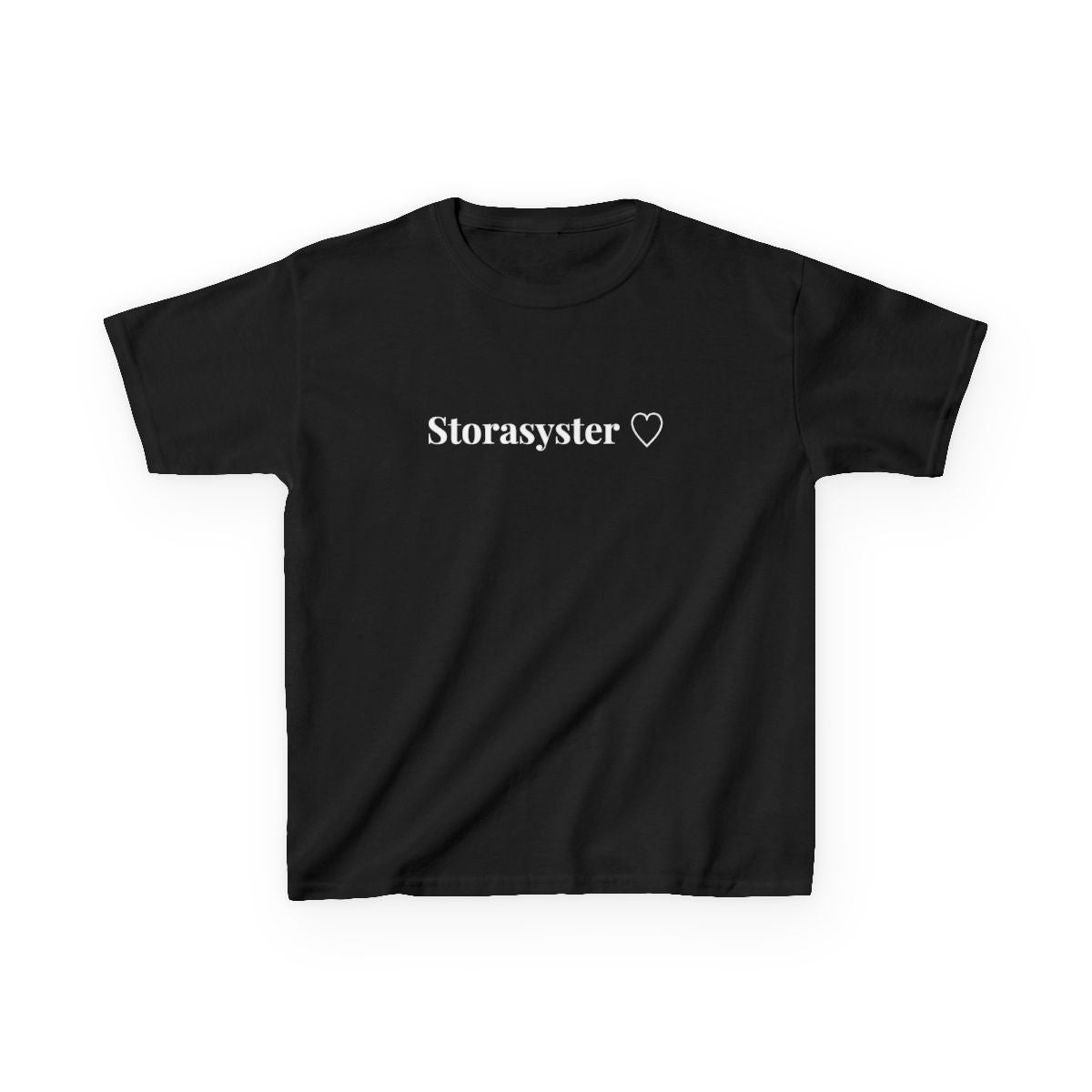 Storasyster t-shirt barn – Svart