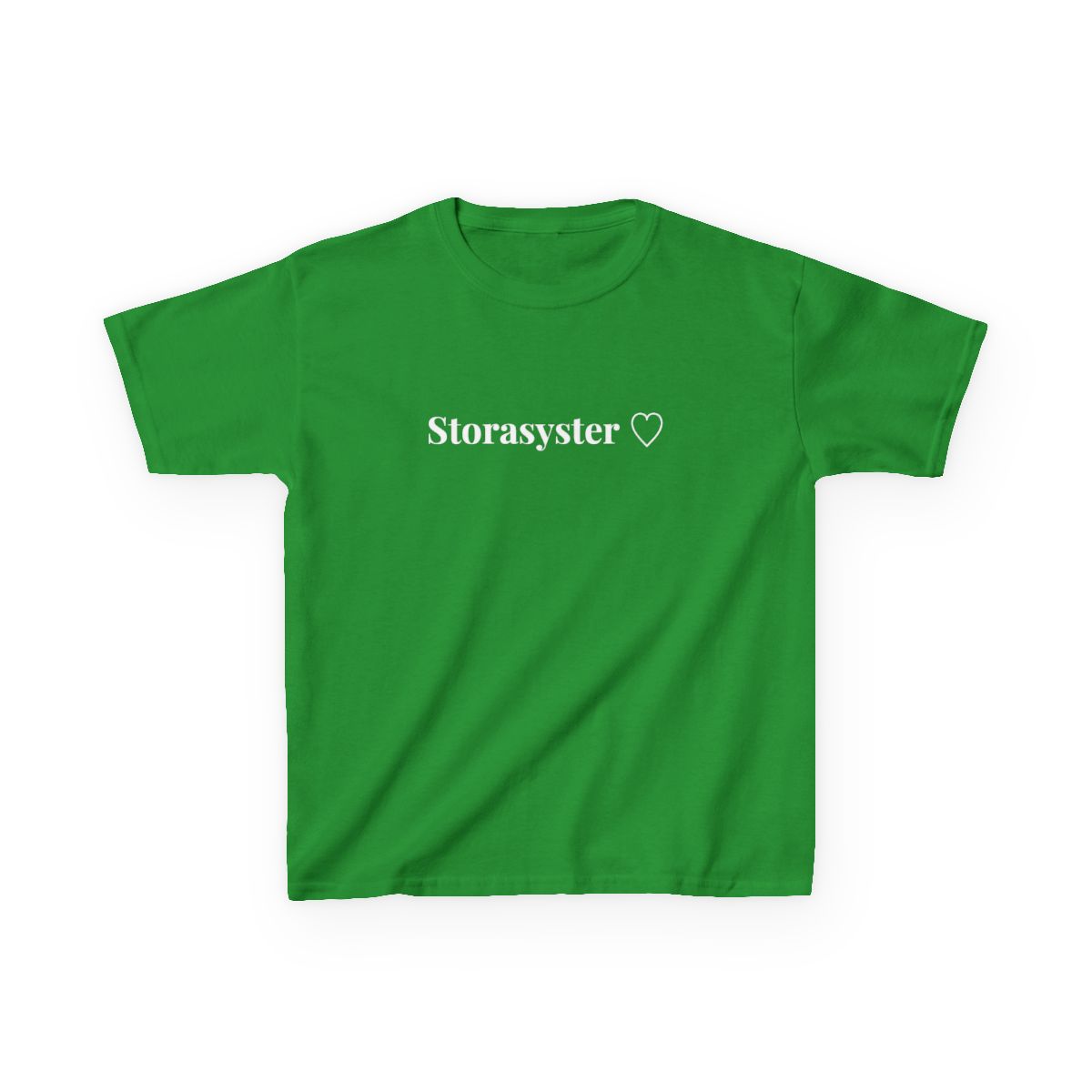 Storasyster t-shirt barn – Irländsk grön