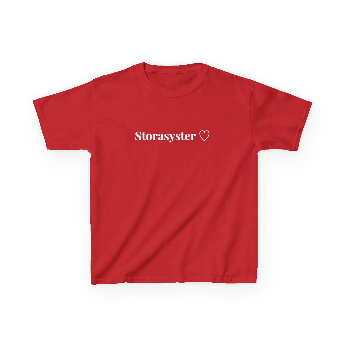 Storasyster t-shirt barn – Röd