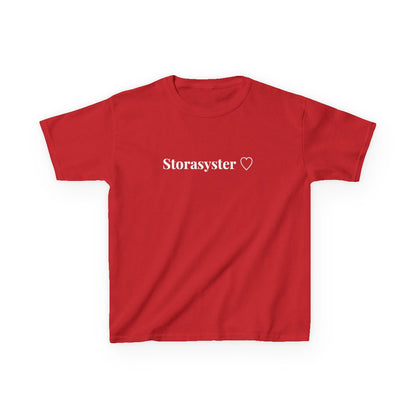 Storasyster t-shirt barn – Röd