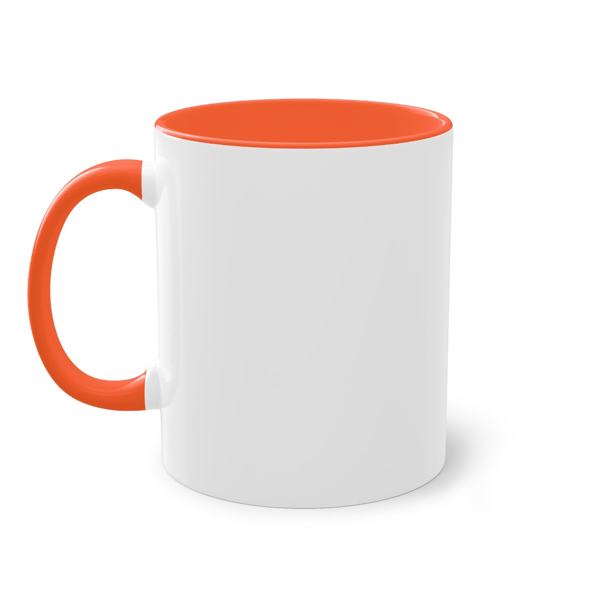 Tvåfärgad mugg – Orange – vänster sida