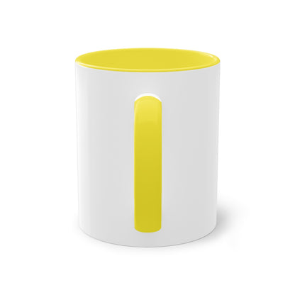 Tvåfärgad mugg – Gul – baksida